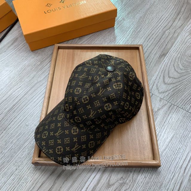 LV新品男士帽子 路易威登經典印花鴨舌帽棒球帽  mm1345